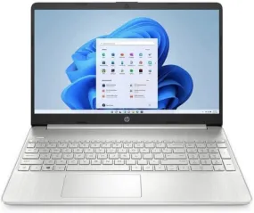 HP 15.6-inch FHD Non-Touch, 512GB SSD, 2.1GHz Ryzen 5 5500U 6 Core (8GB RAM, SD Card Reader, AMD Radeon Graphics, Windows 11 Home S) Silver, 15-ef2040tg