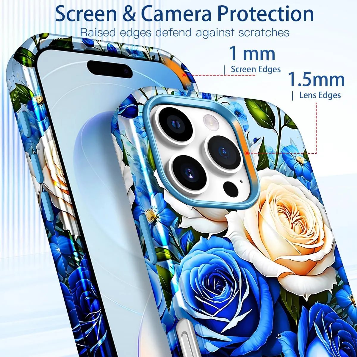 iPhone 16 Pro Case Heavy Duty Full Body Shockproof Protection 3 in 1 Hybrid Hard PC Soft Rubber Rugged Drop Protective Slim Women Phone Case