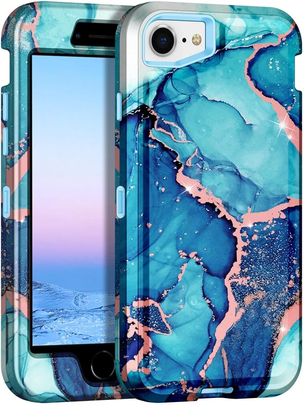 iPhone 16 Pro Case Heavy Duty Full Body Shockproof Protection 3 in 1 Hybrid Hard PC Soft Rubber Rugged Drop Protective Slim Women Phone Case