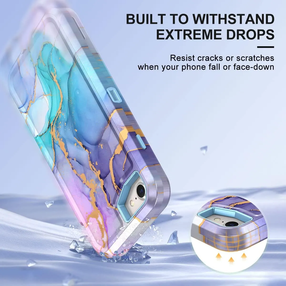 iPhone 16 Pro Case Heavy Duty Full Body Shockproof Protection 3 in 1 Hybrid Hard PC Soft Rubber Rugged Drop Protective Slim Women Phone Case