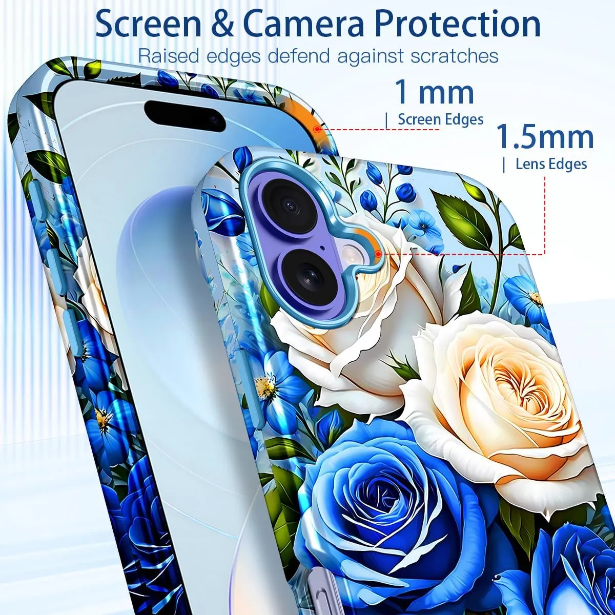 iPhone 16 Pro Case Heavy Duty Full Body Shockproof Protection 3 in 1 Hybrid Hard PC Soft Rubber Rugged Drop Protective Slim Women Phone Case