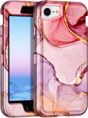 iPhone 16 Pro Case Heavy Duty Full Body Shockproof Protection 3 in 1 Hybrid Hard PC Soft Rubber Rugged Drop Protective Slim Women Phone Case