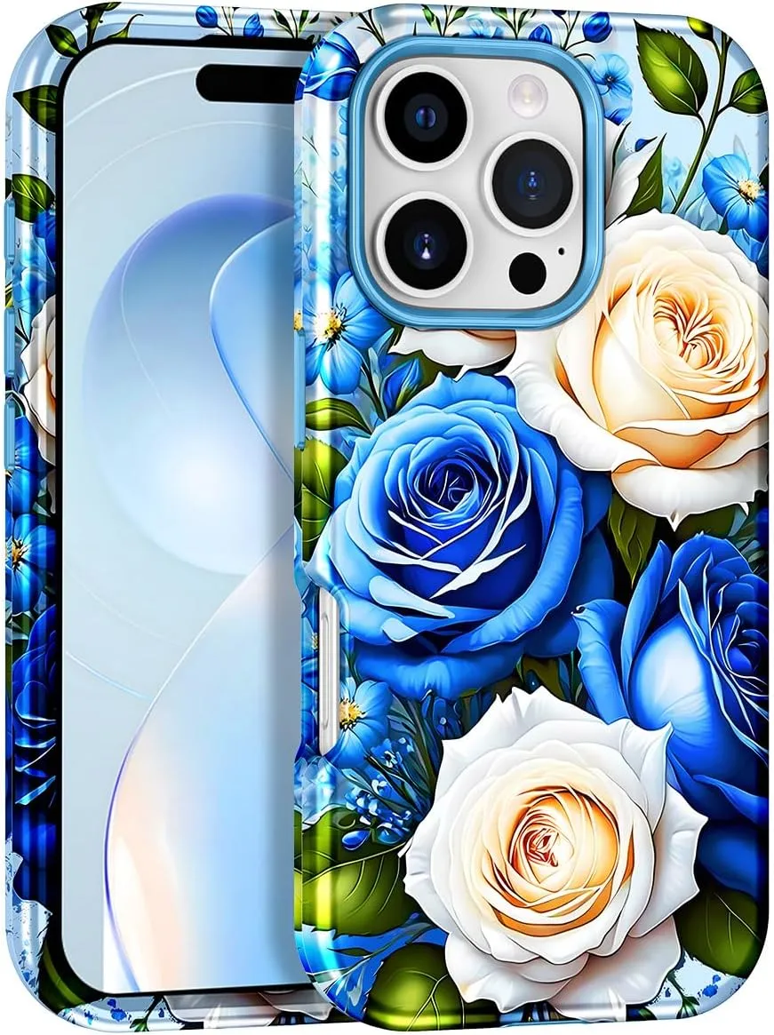 iPhone 16 Pro Case Heavy Duty Full Body Shockproof Protection 3 in 1 Hybrid Hard PC Soft Rubber Rugged Drop Protective Slim Women Phone Case