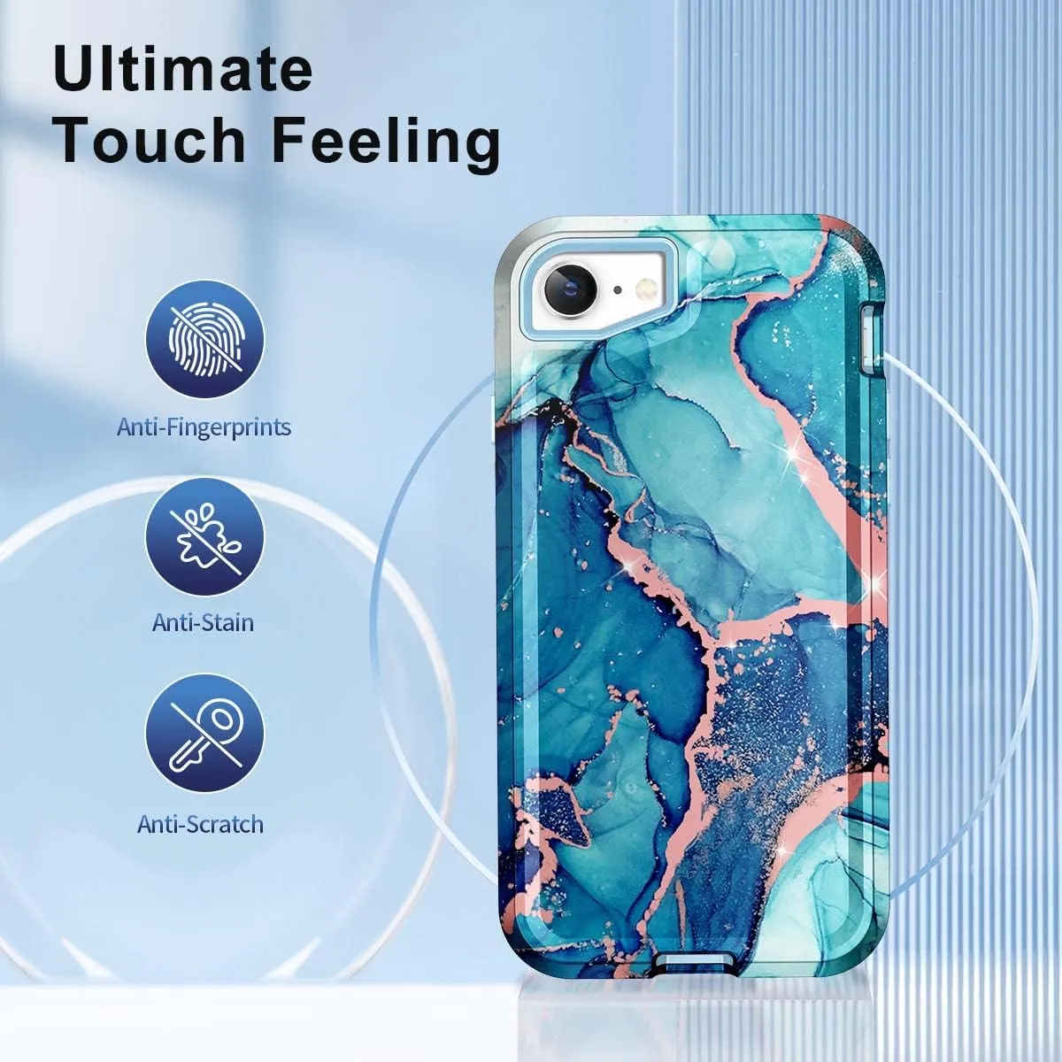 iPhone 16 Pro Case Heavy Duty Full Body Shockproof Protection 3 in 1 Hybrid Hard PC Soft Rubber Rugged Drop Protective Slim Women Phone Case
