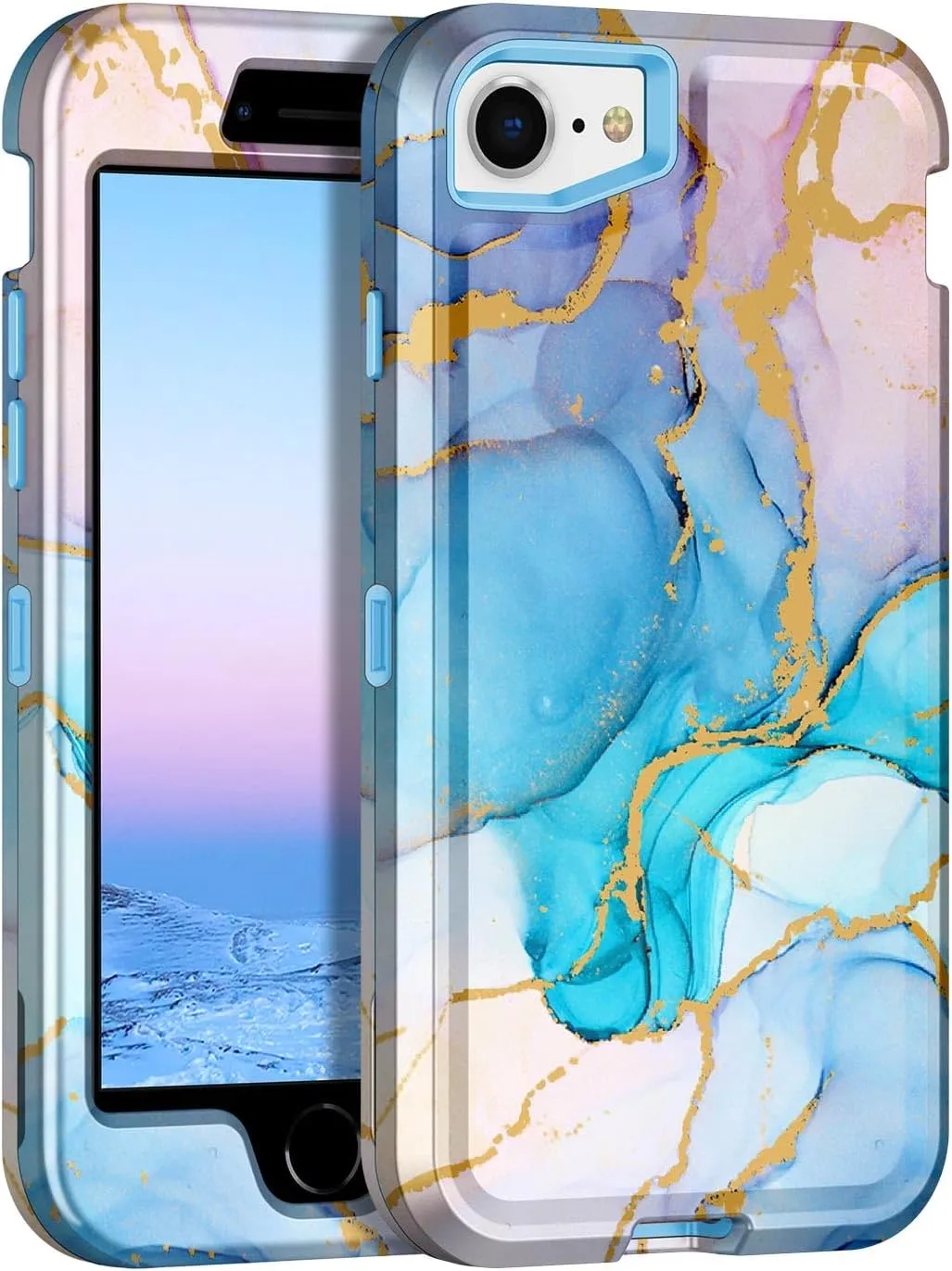 iPhone 16 Pro Case Heavy Duty Full Body Shockproof Protection 3 in 1 Hybrid Hard PC Soft Rubber Rugged Drop Protective Slim Women Phone Case