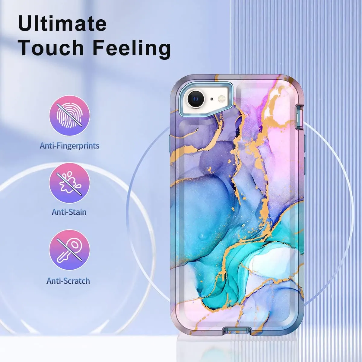 iPhone 16 Pro Case Heavy Duty Full Body Shockproof Protection 3 in 1 Hybrid Hard PC Soft Rubber Rugged Drop Protective Slim Women Phone Case