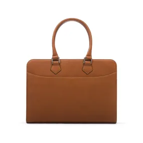 Ladies Leather Trinity 13" Laptop Briefcase - Tan