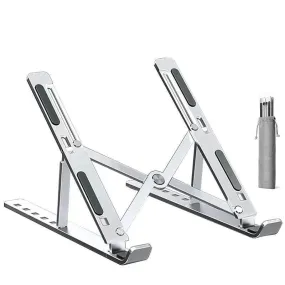 Laptop Stand, Adjustable Height, Durable Aluminum, Anti-Slip, Portable, Enhanced Airflow, Perfect for Various Workspaces