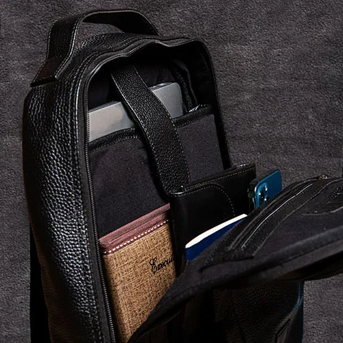 Miajee's Handcrafted Leather Laptop Backpack