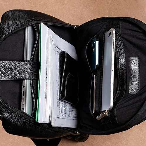 Miajee's Handcrafted Leather Laptop Backpack