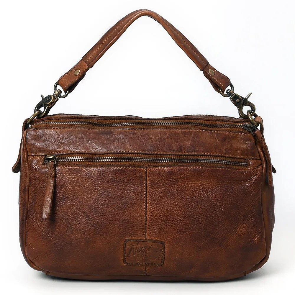 Never Mind NMBGM161A Hobo Vintage Handmade Genuine Cowhide Leather Women Bag Western Handbag Purse