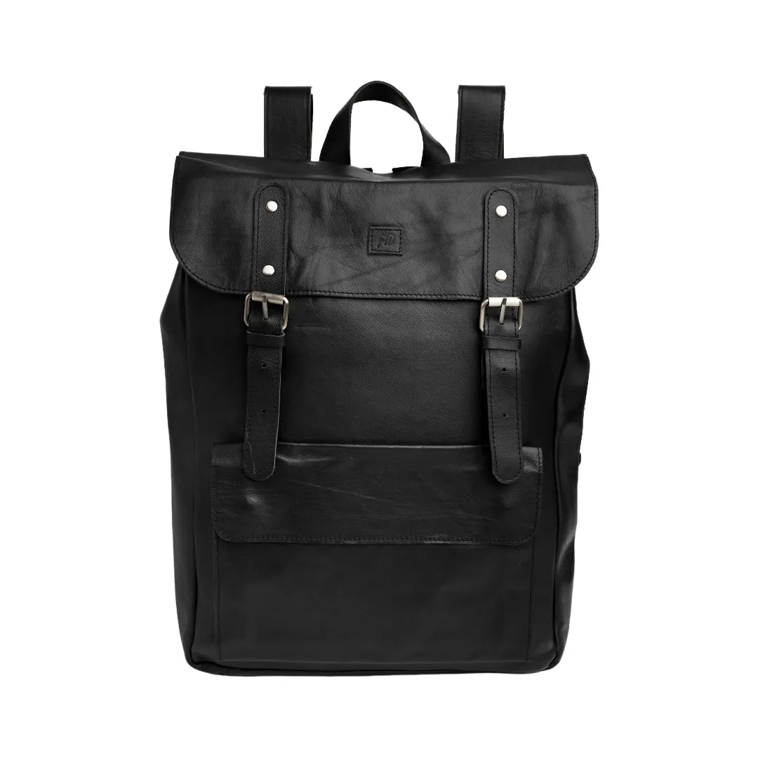 Nomad Vintage Leather Backpack- Black