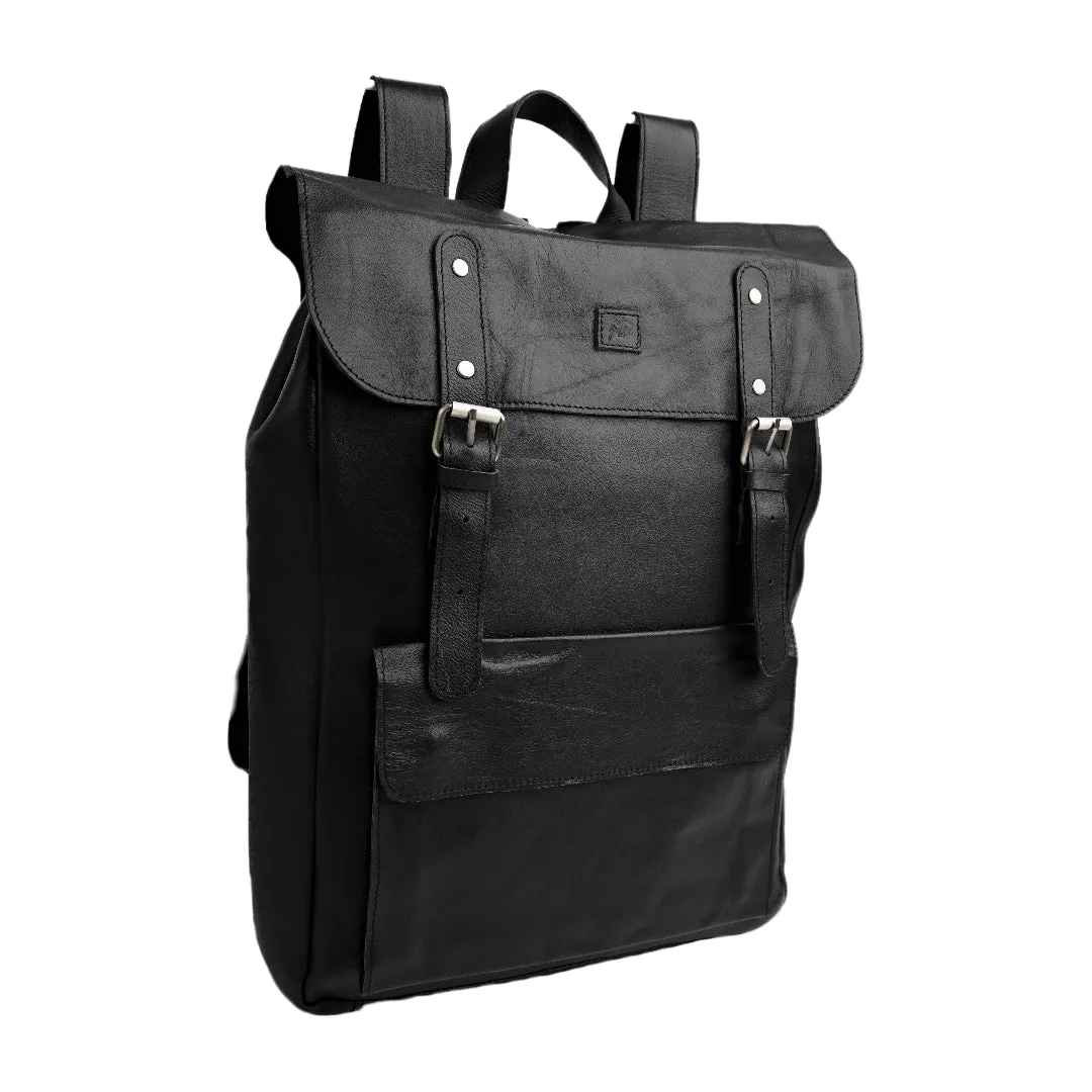 Nomad Vintage Leather Backpack- Black