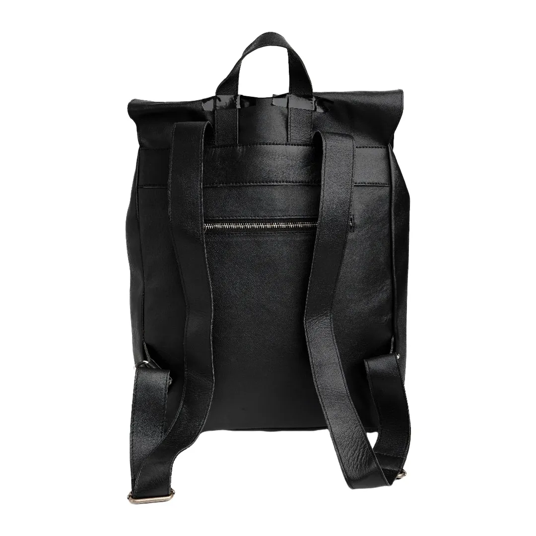 Nomad Vintage Leather Backpack- Black