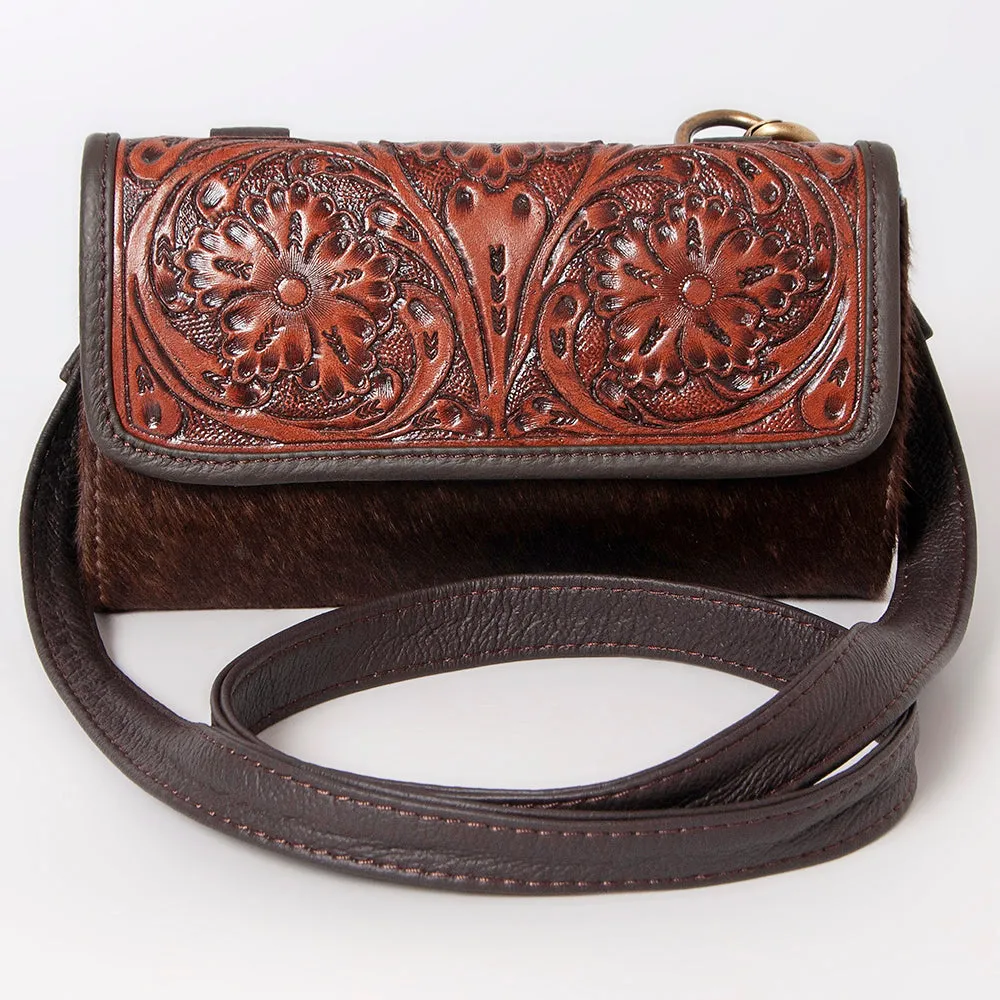 Ohlay Bags KBK107 Clutch Hand Tooled Hair-On Genuine Leather Women Bag Western Handbag Purse