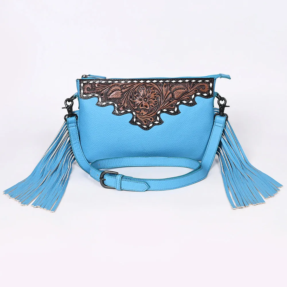 OHLAY Crossbody Hand Tooled Genuine Leather Women Bag Western Handbag Purse