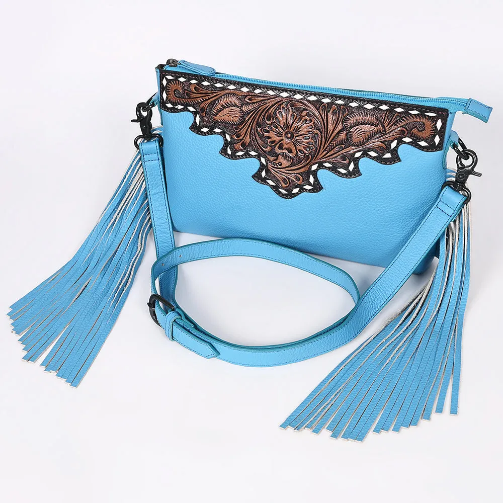 OHLAY Crossbody Hand Tooled Genuine Leather Women Bag Western Handbag Purse