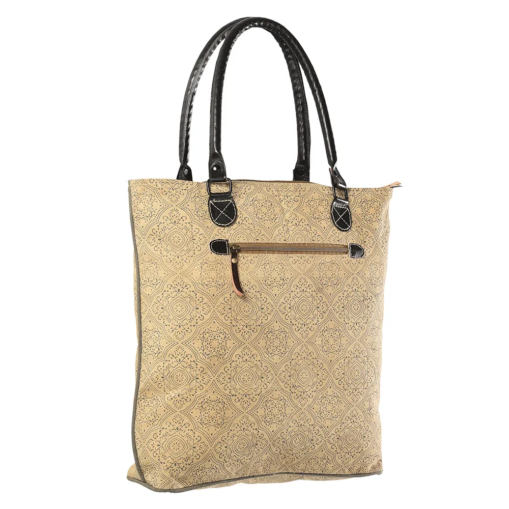 OHLAY KB205 TOTE Upcycled Canvas Genuine Leather women bag western handbag purse