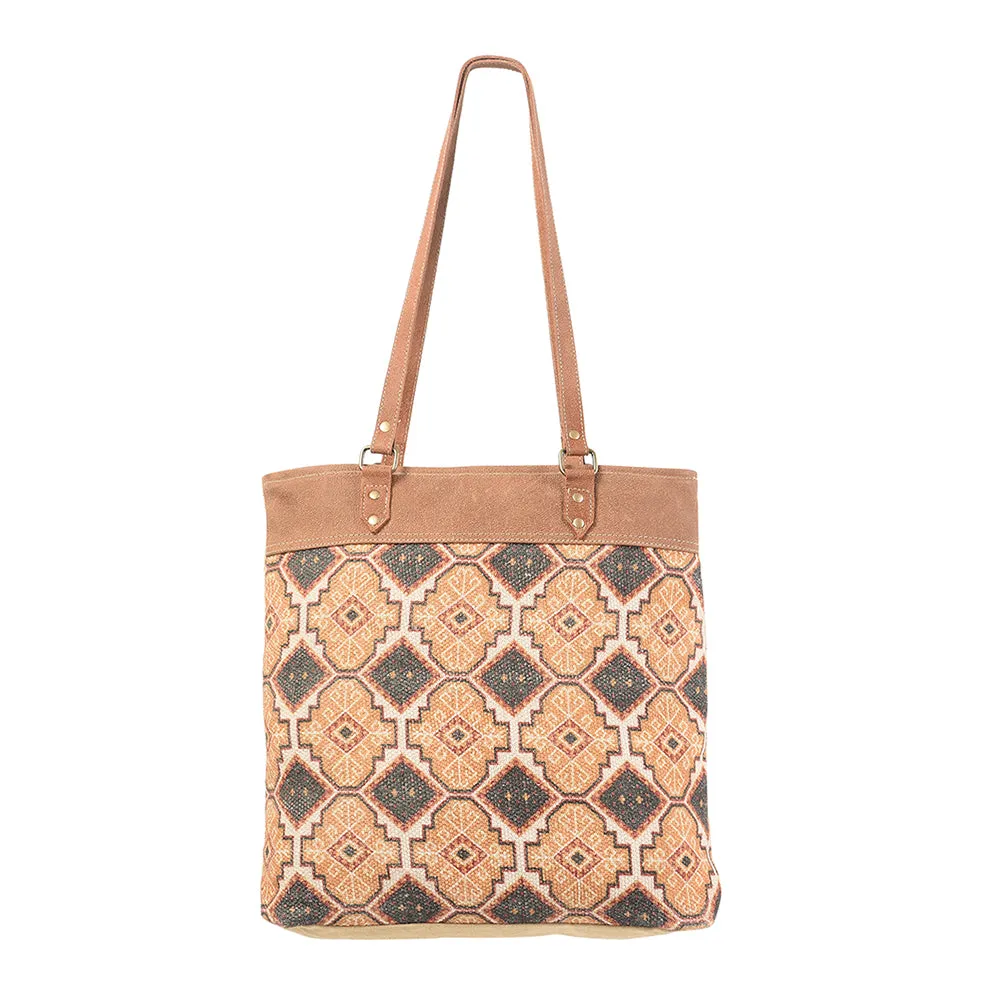 OHLAY KB213 TOTE Upcycled Wool Upcycled Canvas Genuine Leather women bag western handbag purse