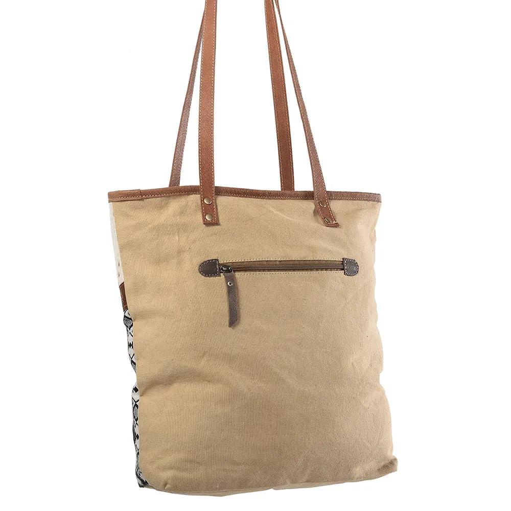 OHLAY KB281 TOTE Upcycled Wool Upcycled Canvas Embossed Hair-on Genuine Leather women bag western handbag purse
