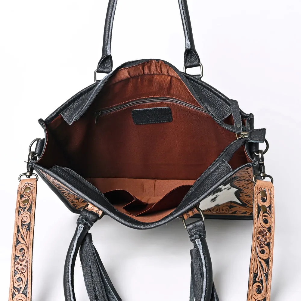 OHLAY KBG245 TOTE Hand Tooled Hair-on Genuine Leather women bag western handbag purse