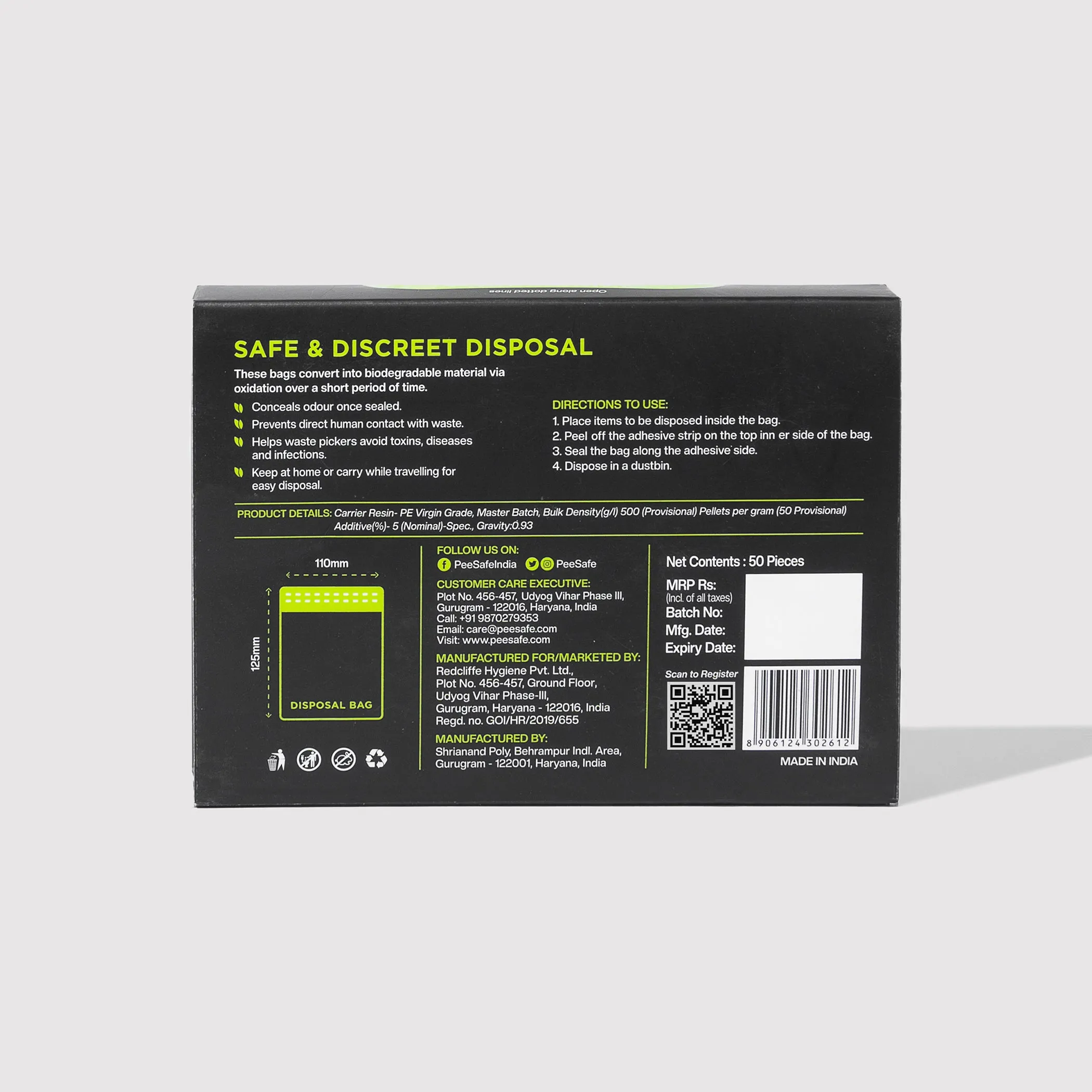 Oxo-Biodegradable Disposable Bags - 50 Bags (Large) - BYOC