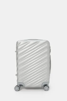 Silver Hard Abs Trolley Luggage 20 Inch