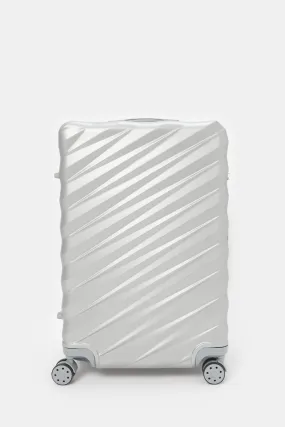 Silver Hard Abs Trolley Luggage 28 Inch