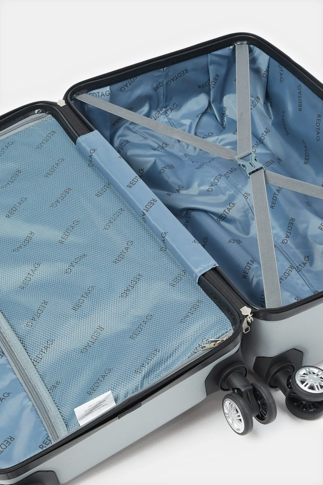 Silver Textured Trolley Luggage 20 Inch