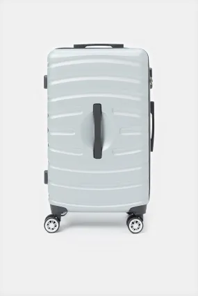 Silver Textured Trolley Luggage 20 Inch