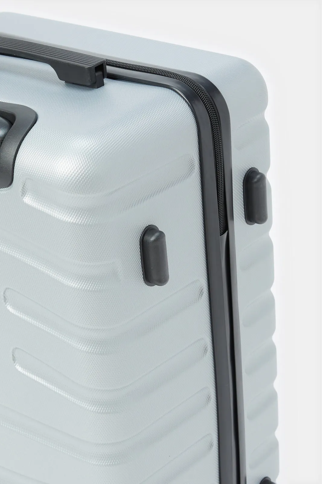 Silver Textured Trolley Luggage 20 Inch